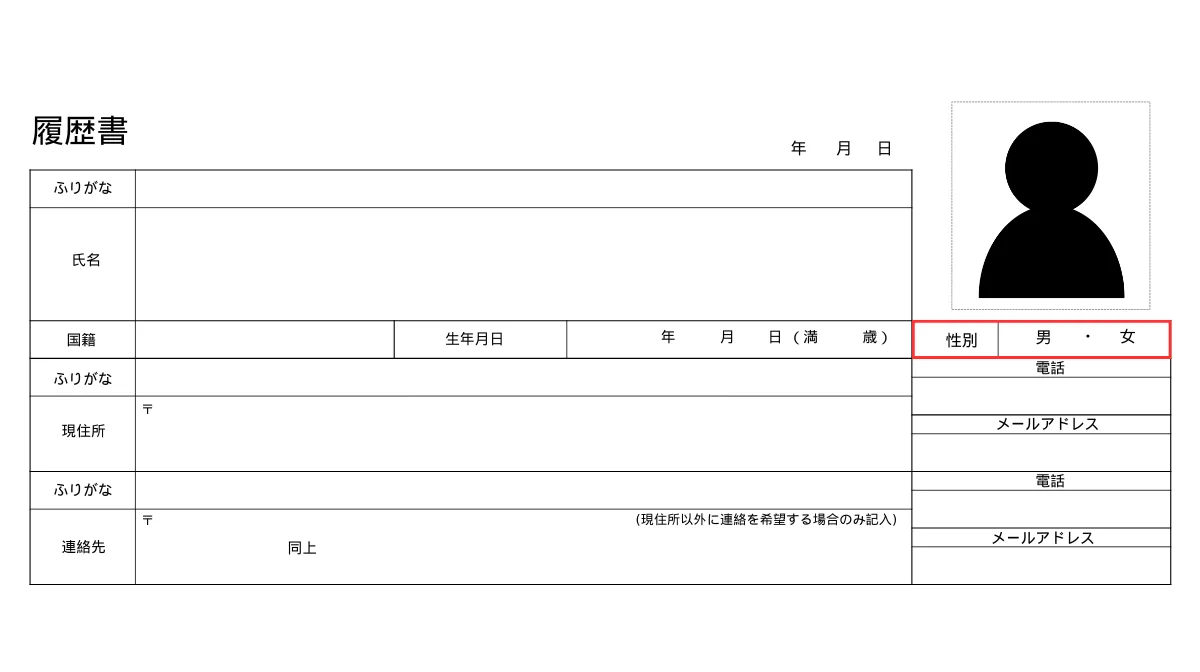 ⑥性別
