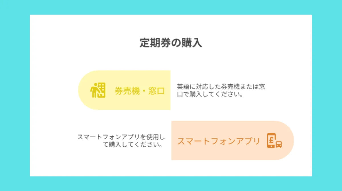 2.外国籍向け定期券購入方法と英語対応サービス