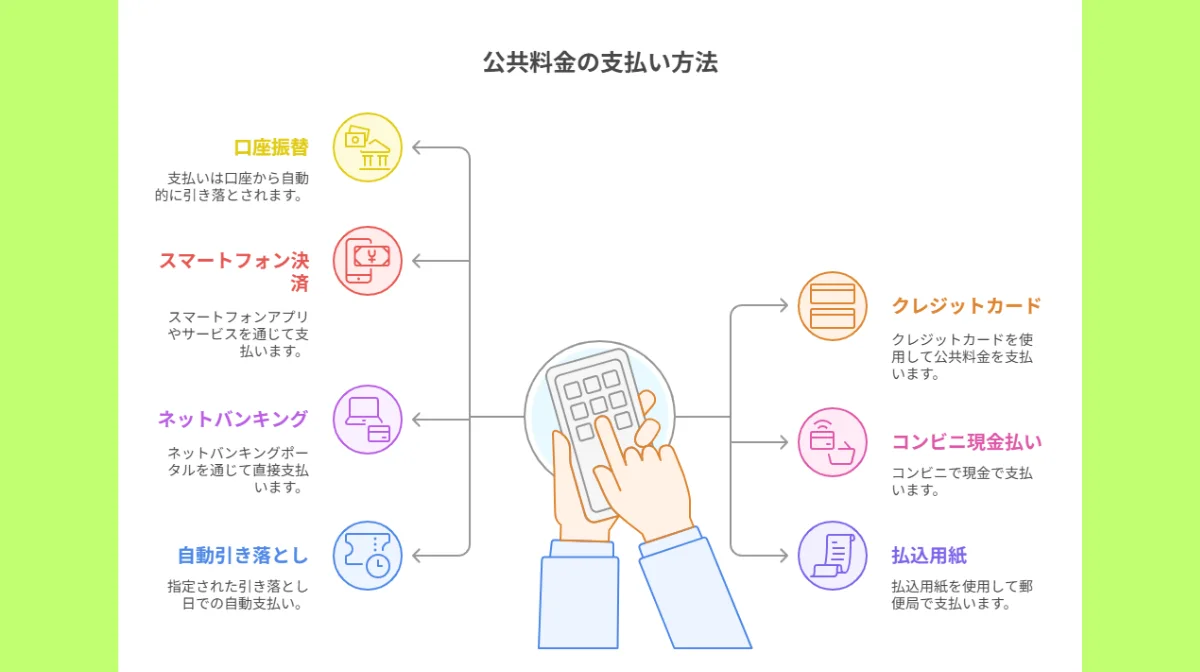 2.公共料金7つの支払い方法完全比較【メリット・デメリット】