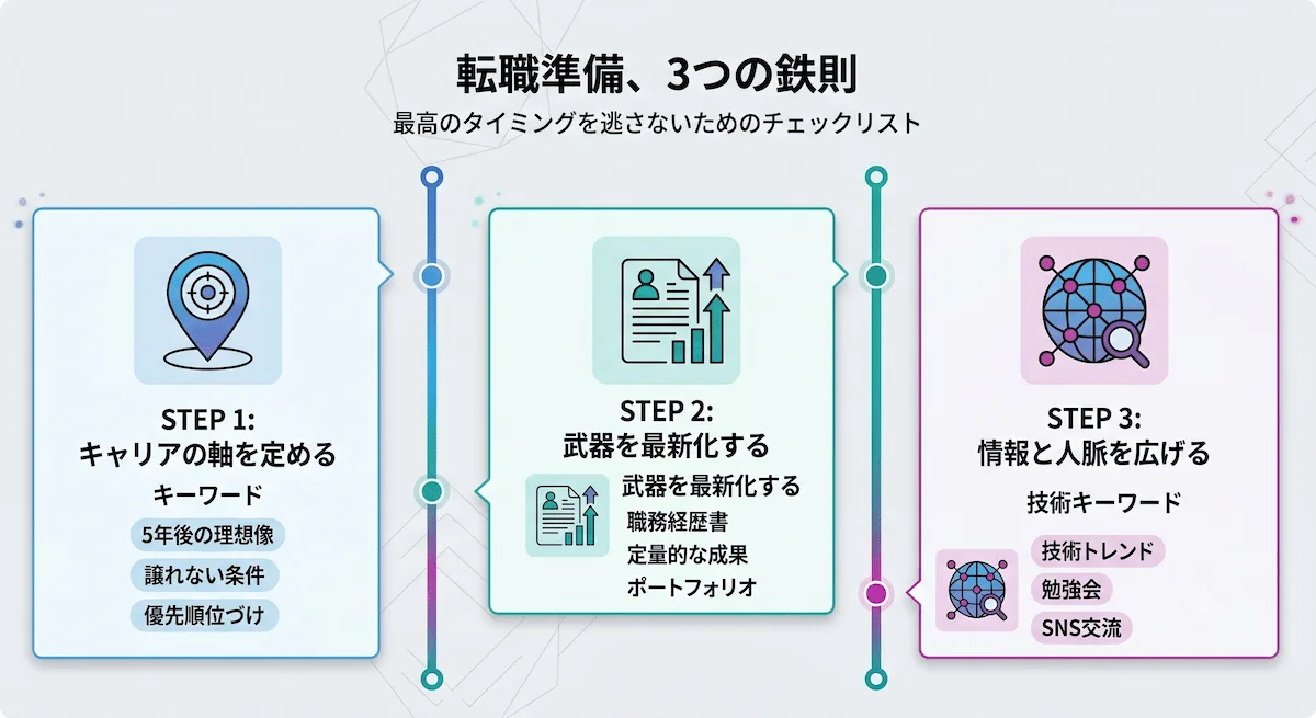 5. 最高の転職タイミングをつかむ！活動前に準備すべき3つのこと
