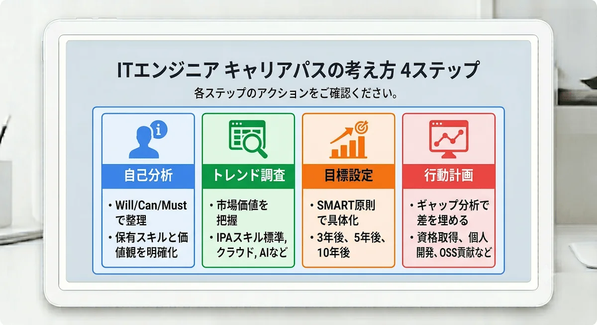 3. ITエンジニアのキャリアパスの考え方4ステップ