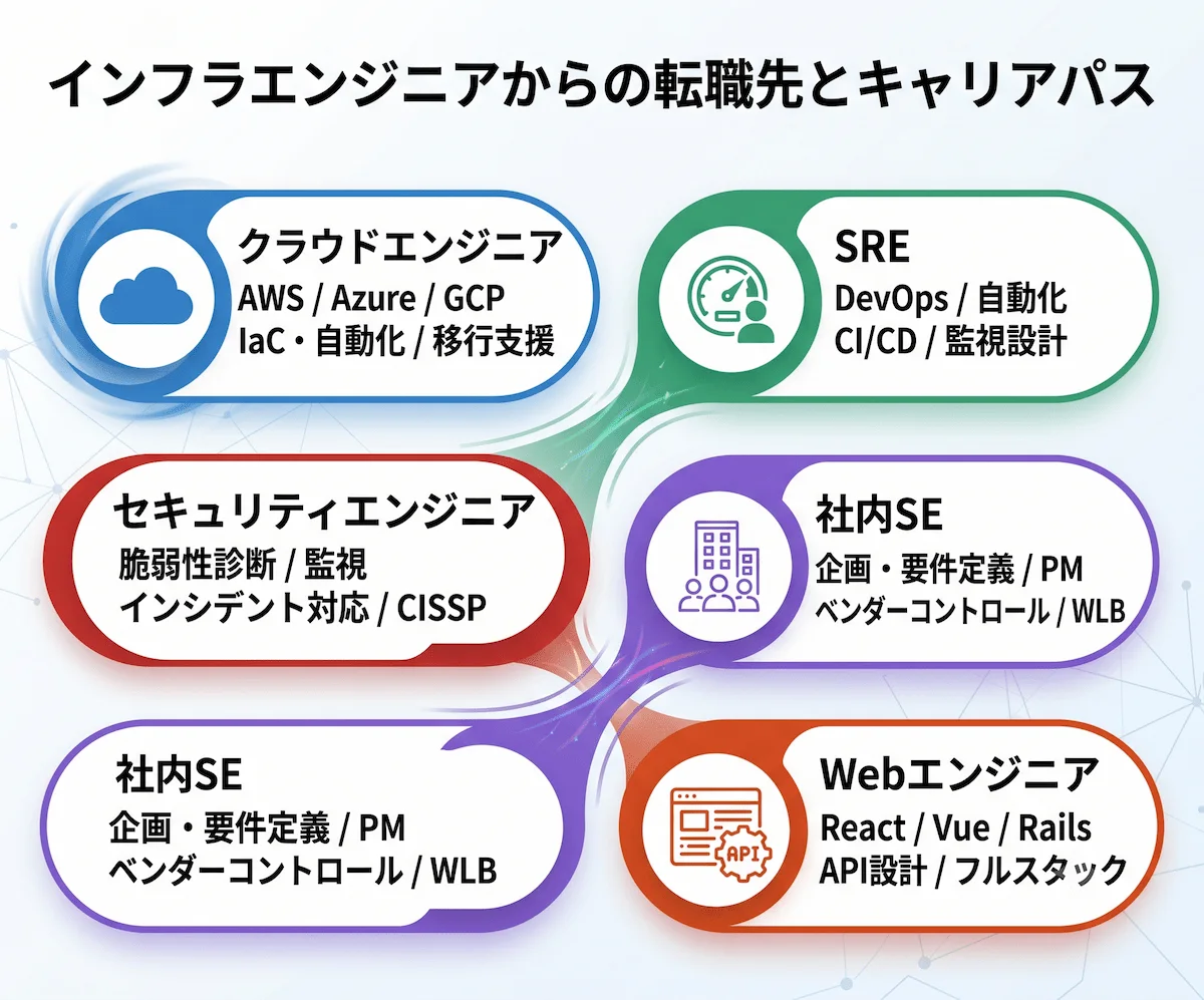 5. インフラエンジニアからの転職先とキャリアパス