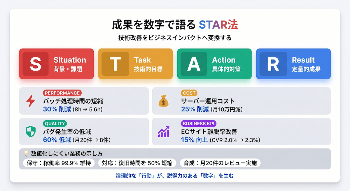 4. 【ステップ3】エンジニアの成果を数値化してビジネス貢献を示す