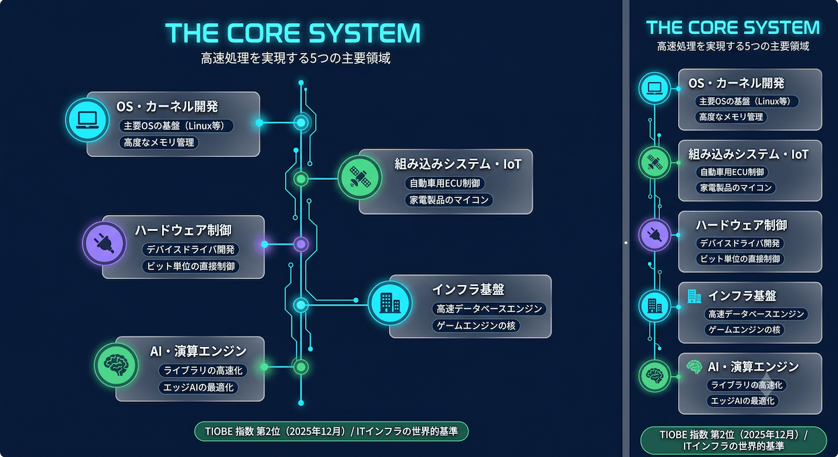 2. C言語とは高速処理を実現する言語｜できること5つ