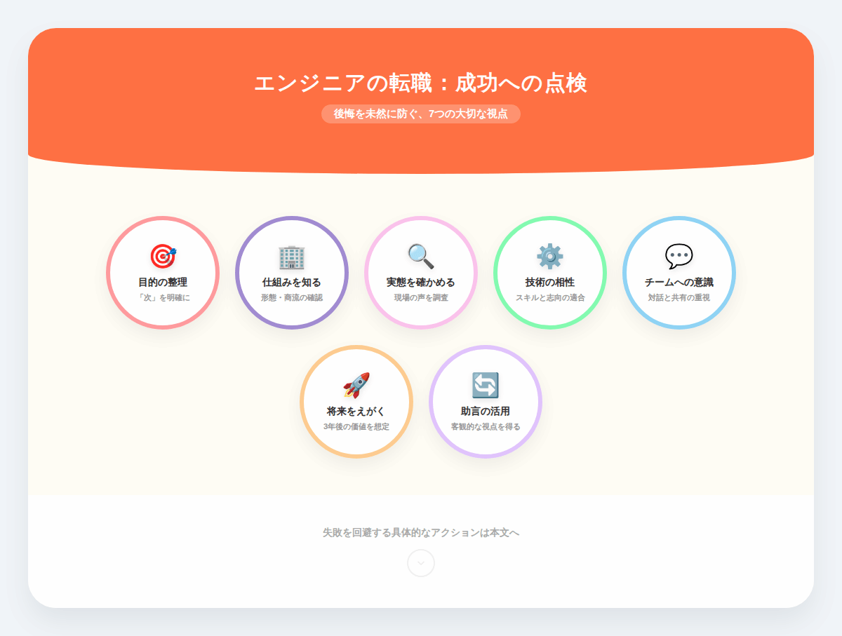 2. エンジニア転職で失敗する人に共通する7つの特徴