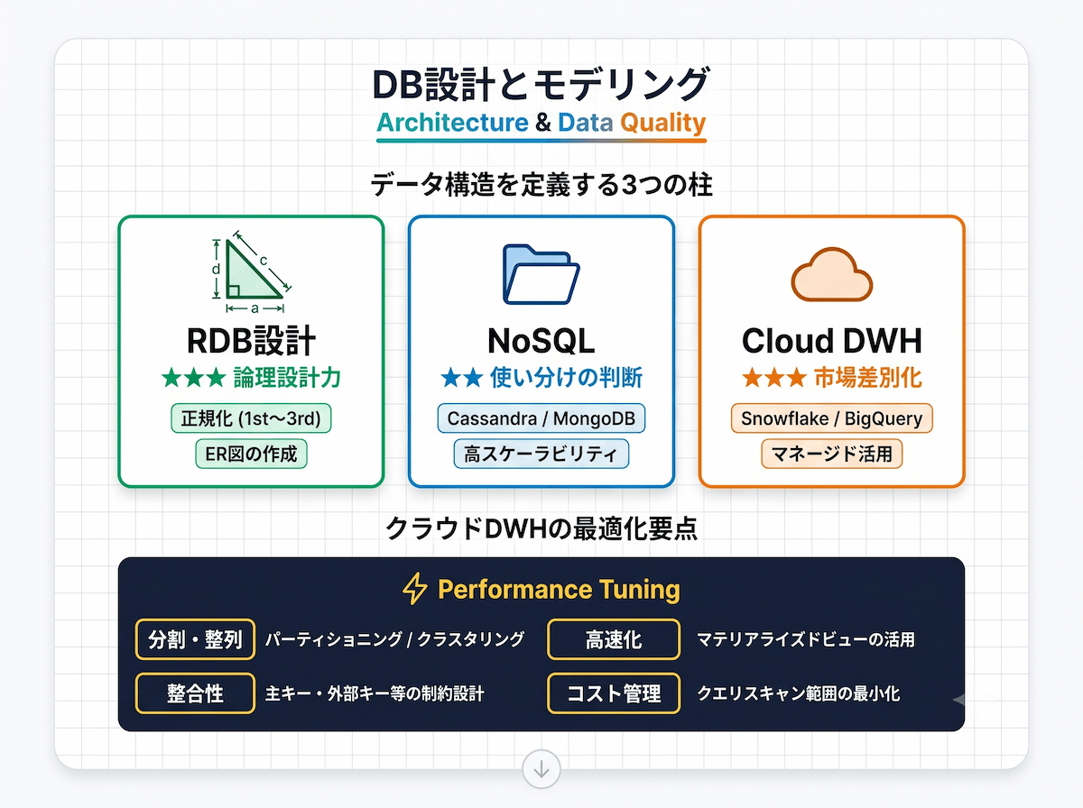 3. データエンジニアスキルセット②|データベース設計とモデリングがシステムの価値を左右する