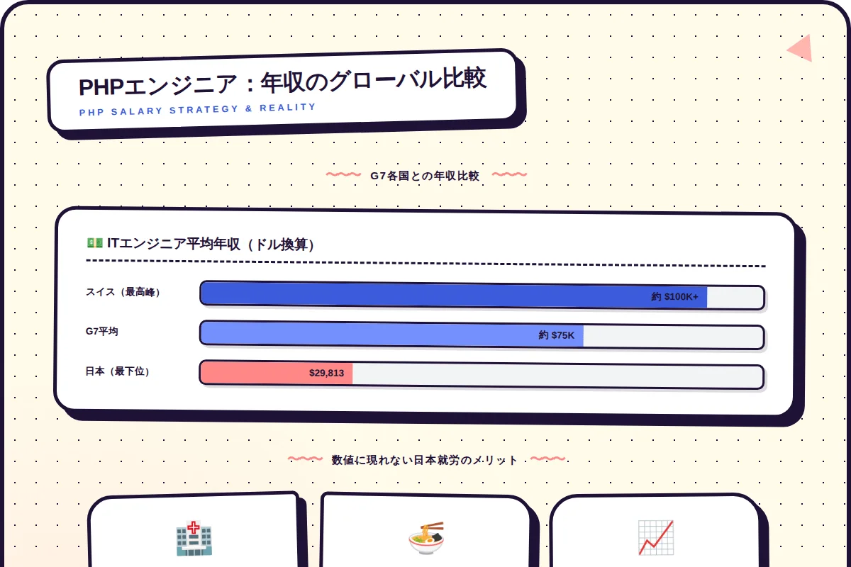 5. 日本のPHPエンジニア年収をグローバル水準と比較すると実際どうなのか